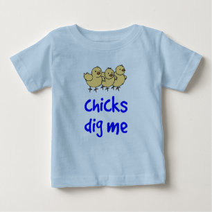 T-shirt Pour Bébé Les poussins me creusent