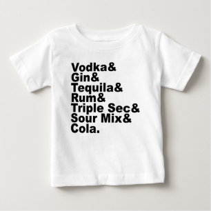 T-shirt Pour Bébé Les Sept Ingrédients D'Un Thé Glacé Long Island