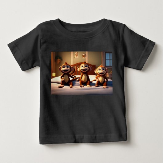 T-shirt Pour Bébé Les singes de Swingin (Devant)