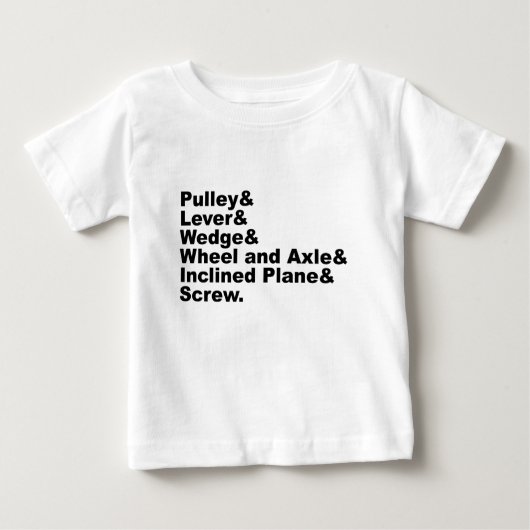 T-shirt Pour Bébé Les six machines simples d'Archimède (Devant)