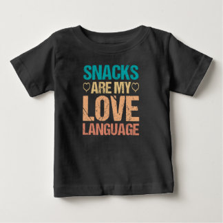T-shirt Pour Bébé Les snacks sont mon langage de l'amour, Amoureux d