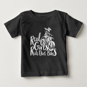 T-shirt Pour Bébé Les vraies filles font du vélo en direct un cadeau
