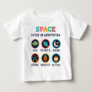 T-shirt Pour Bébé L'espace nous fait nous poser des questions