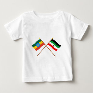 T-shirt Pour Bébé L'Ethiopie et les drapeaux croisés par Gambella