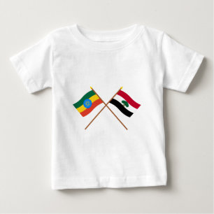 T-shirt Pour Bébé L'Ethiopie et les drapeaux croisés par Oromia