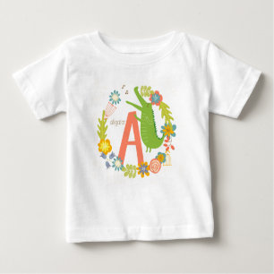 T-shirt Pour Bébé LETTRE ALLIANTE DE LA SEMAINE AlphabET Animal A