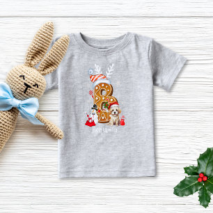 T-shirt Pour Bébé Lettre B Boy en pain d'épice de Noël