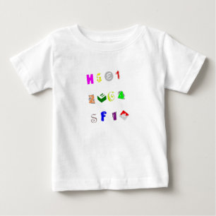 T-shirt Pour Bébé Lettre et numéro bébé