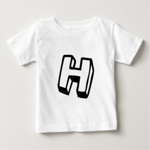 T-shirt Pour Bébé Lettre H