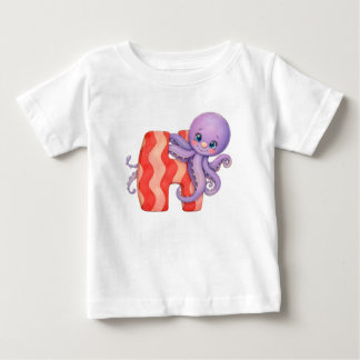 T-shirt Pour Bébé Lettre H - petit poulpe - Catégorie Pirate