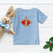 T-shirt Pour Bébé Lettre pain d'épice Père Noël de Noël Monogramme G