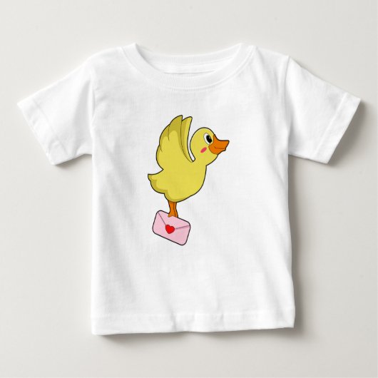 T-SHIRT POUR BÉBÉ LETTRE PORTEFEUILLE DE CANARD (Devant)