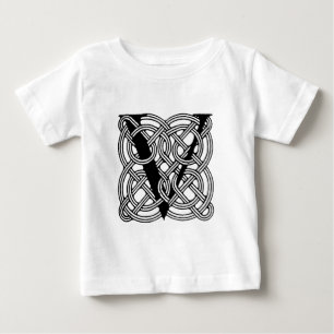 T-shirt Pour Bébé Lettre V Monogramme Impression de nœud celtique vi