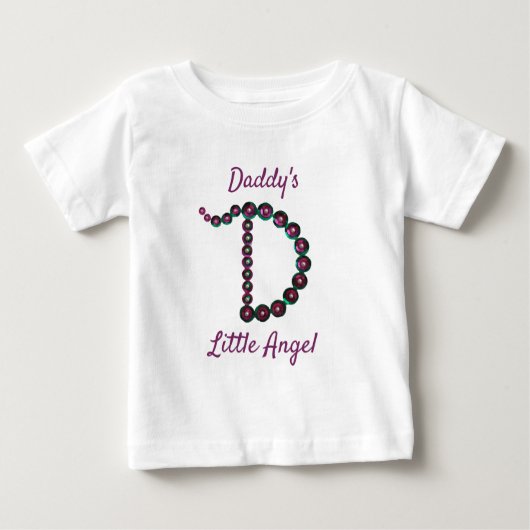 T-shirt Pour Bébé LETTRE VERTE ROSE DE PAIN DE Daddy (Devant)