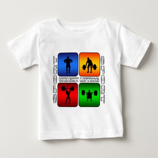 T-shirt Pour Bébé Levage de poids spectaculaire (Devant)