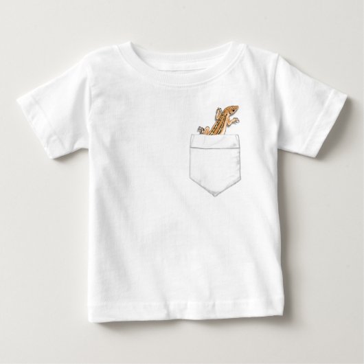 T-shirt Pour Bébé Lézard dans votre poche (Devant)