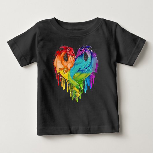 T-shirt Pour Bébé LGBT Dragon (Devant)