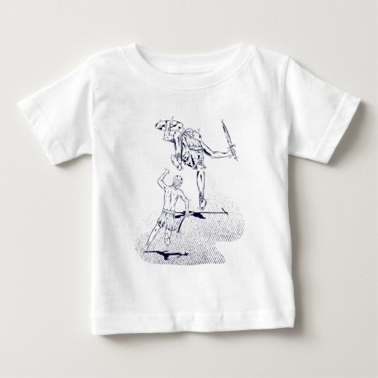 T-shirt Pour Bébé L'histoire de la Bible de David et Goliath (Devant)