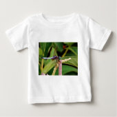 T-shirt Pour Bébé libellule avec fleurs blanches (Devant)
