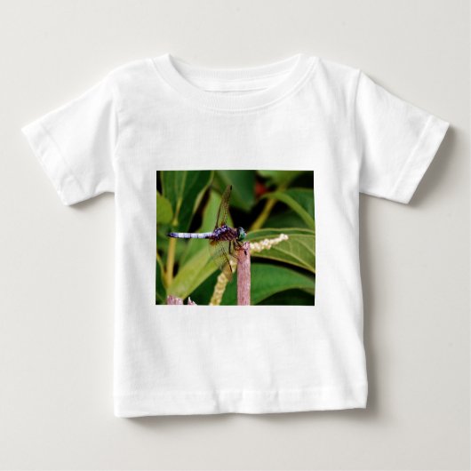 T-shirt Pour Bébé libellule avec fleurs blanches (Devant)