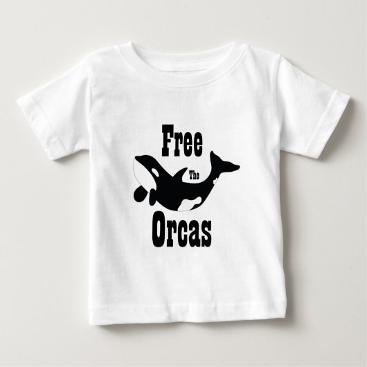 T-shirt Pour Bébé Libérez les orques (Devant)