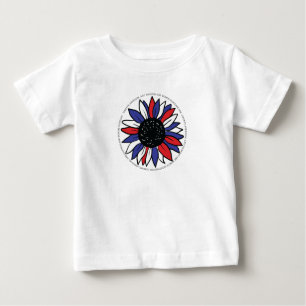 T-shirt Pour Bébé Liberté Tournesol patriotique Équité