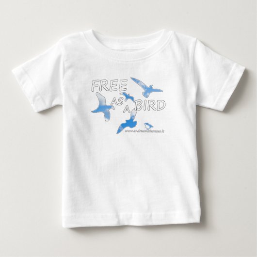 T-shirt Pour Bébé Libre comme un oiseau (Devant)