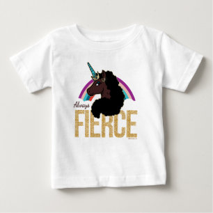T-shirt Pour Bébé Licorne Afro Magique - Toujours Féroce