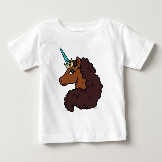 T-shirt Pour Bébé Licorne Afro | Unique (Devant)