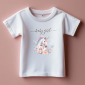 T-shirt Pour Bébé Licorne de printemps aquarelle