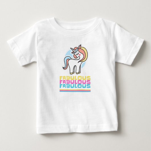 T-shirt Pour Bébé Licorne Fabuleuse (Devant)