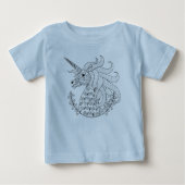 T-shirt Pour Bébé Licorne inspirée (Devant)
