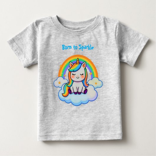 T-shirt Pour Bébé Licorne Tendance - Coton (Devant)