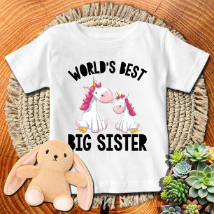 T-shirt Pour Bébé Licornes Idiotes Meilleure Grande Soeur du Monde