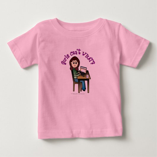 T-shirt Pour Bébé Light Computer Girl (Devant)