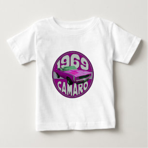 T-shirt Pour Bébé Ligne rose lumineuse Camaro 1969