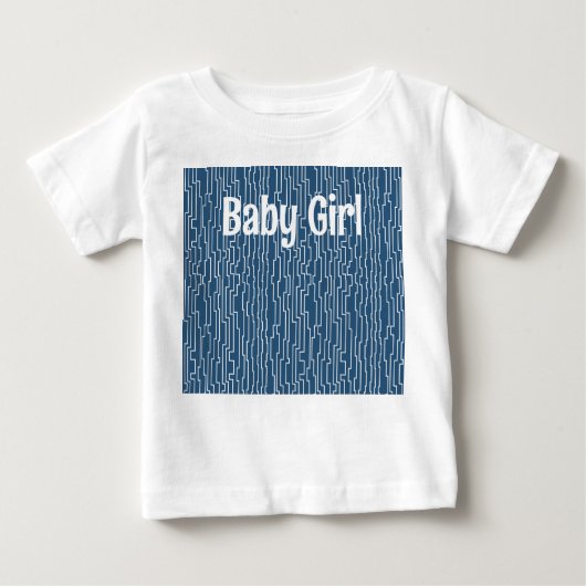 T-shirt Pour Bébé Lignes de circuit blanc (Devant)