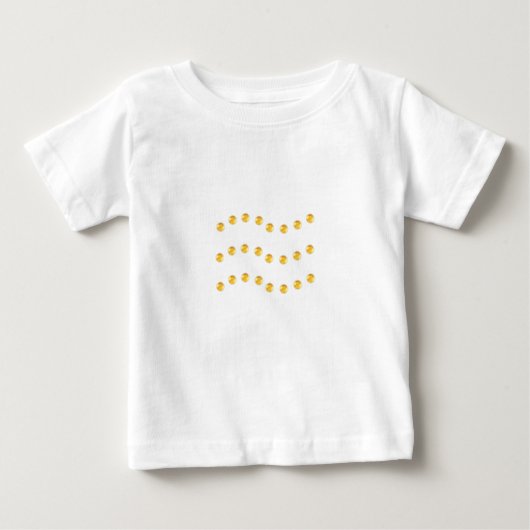T-shirt Pour Bébé Lignes pointillées ondulées dorées (Devant)