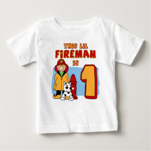 T-shirt Pour Bébé Lil Fireman 1er anniversaire