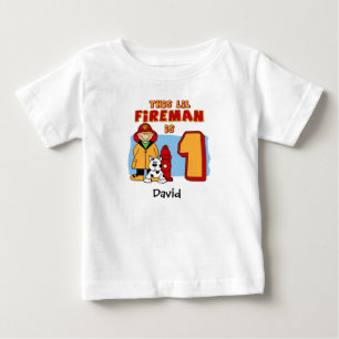 T-shirt Pour Bébé Lil Fireman 1er Anniversaire T-shirt bébé