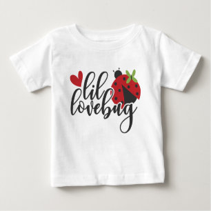 T-SHIRT POUR BÉBÉ LIL LOVEBUG AVEC LADYBUG NOIR ET ROUGE