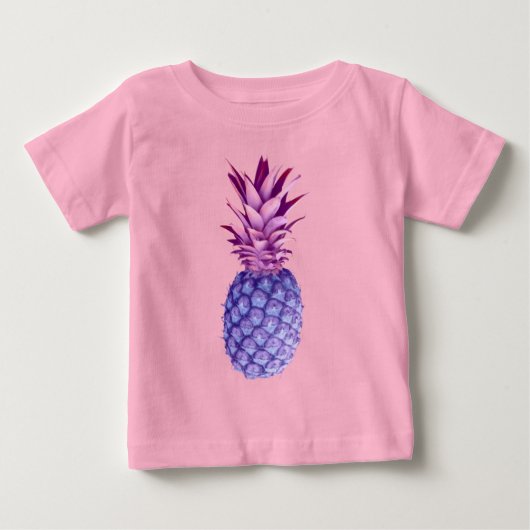 T-shirt Pour Bébé Lilac et ananas rose (Devant)