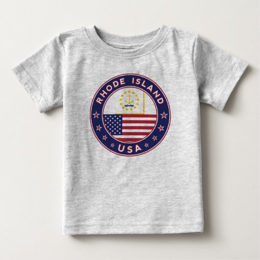T-shirt Pour Bébé L'île Rhode (Devant)