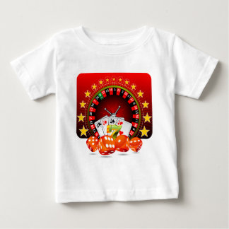 T-shirt Pour Bébé L'illustration de casino avec la roue de roulette