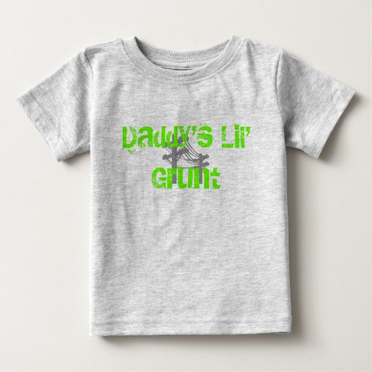 T-shirt Pour Bébé Lil's Grunt-Organic Creeper-GREEN (Devant)