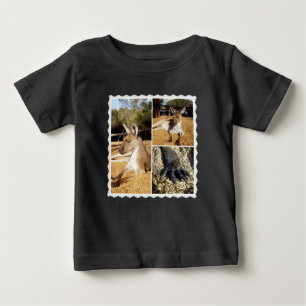 T-shirt Pour Bébé L'image de kangourou en collage,