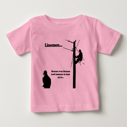 T-shirt Pour Bébé Linemen Parce que (Devant)