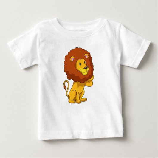 T-shirt Pour Bébé Lion avec boucles (Devant)