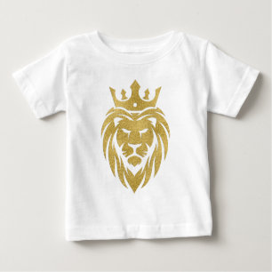 T-shirt Pour Bébé Lion Avec Couronne - Style Or 3