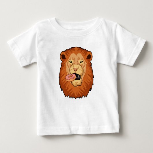 T-shirt Pour Bébé Lion avec Donut (Devant)